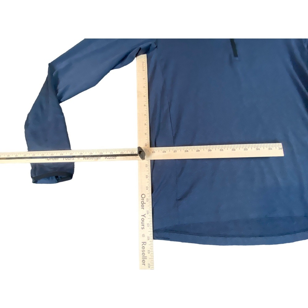 REI 1/4 ZIP  Pullover Shirt Mens Medium Blue Reflective hiking outdoors athletic - Picture 8 of 10